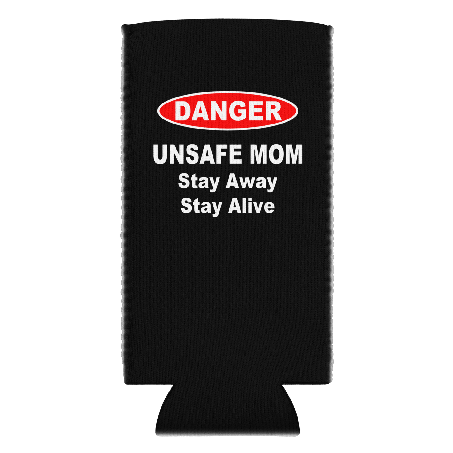 Unsafe Mom Black Can Cooler