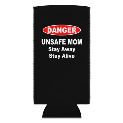 Unsafe Mom Black Can Cooler