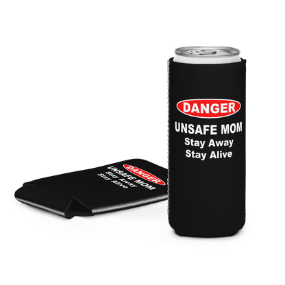 Unsafe Mom Black Can Cooler