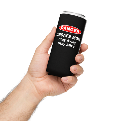 Unsafe Mom Black Can Cooler