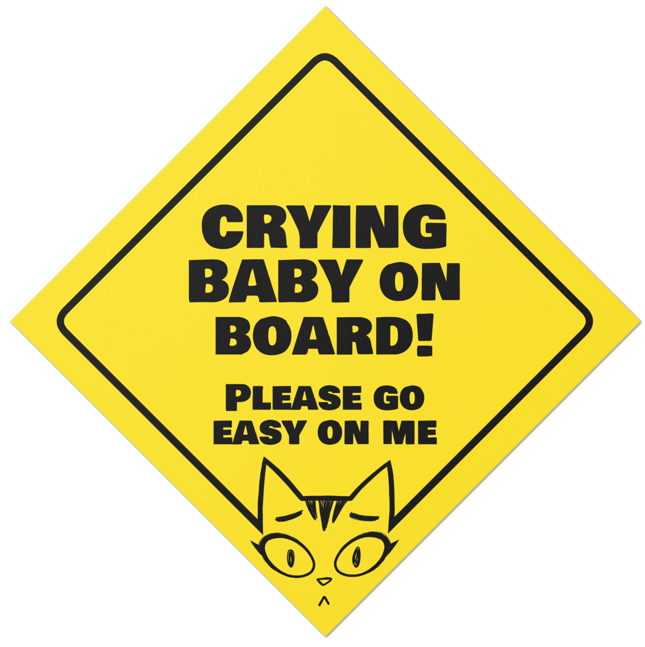 Crying Baby On Board Car Magnet
