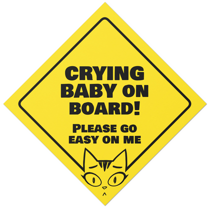 Crying Baby On Board Car Magnet