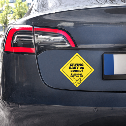 Crying Baby On Board Car Magnet