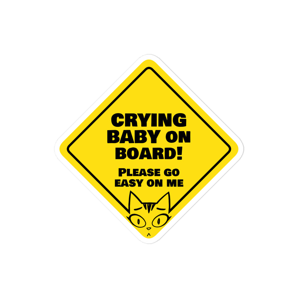 Crying Baby on Board Vinyl Sticker