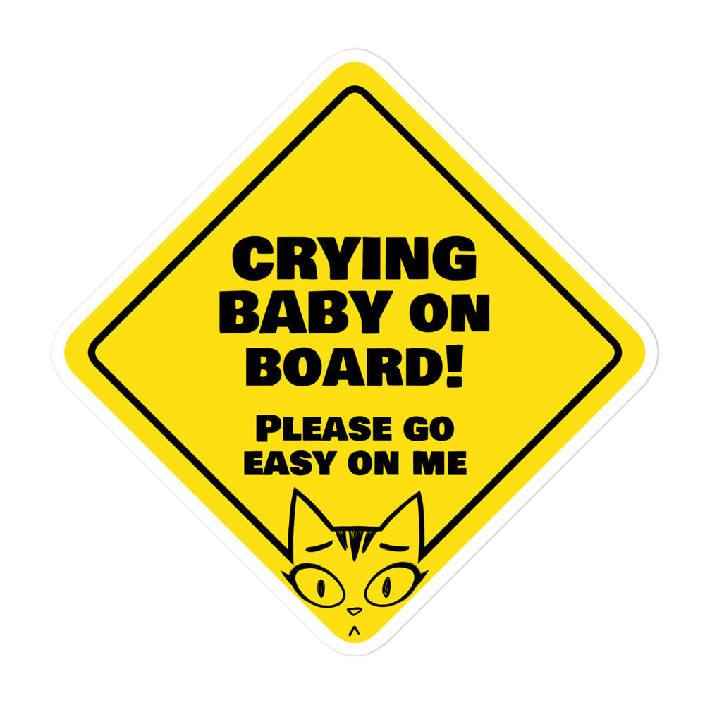 Crying Baby on Board Vinyl Sticker
