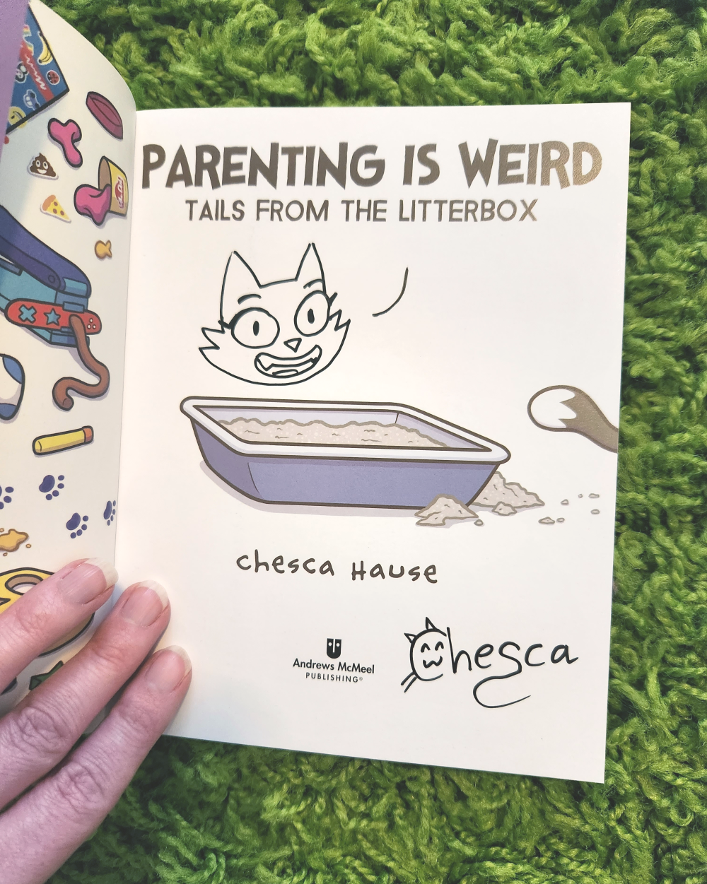 Signed "Parenting is Weird: Tails from the Litterbox" Book