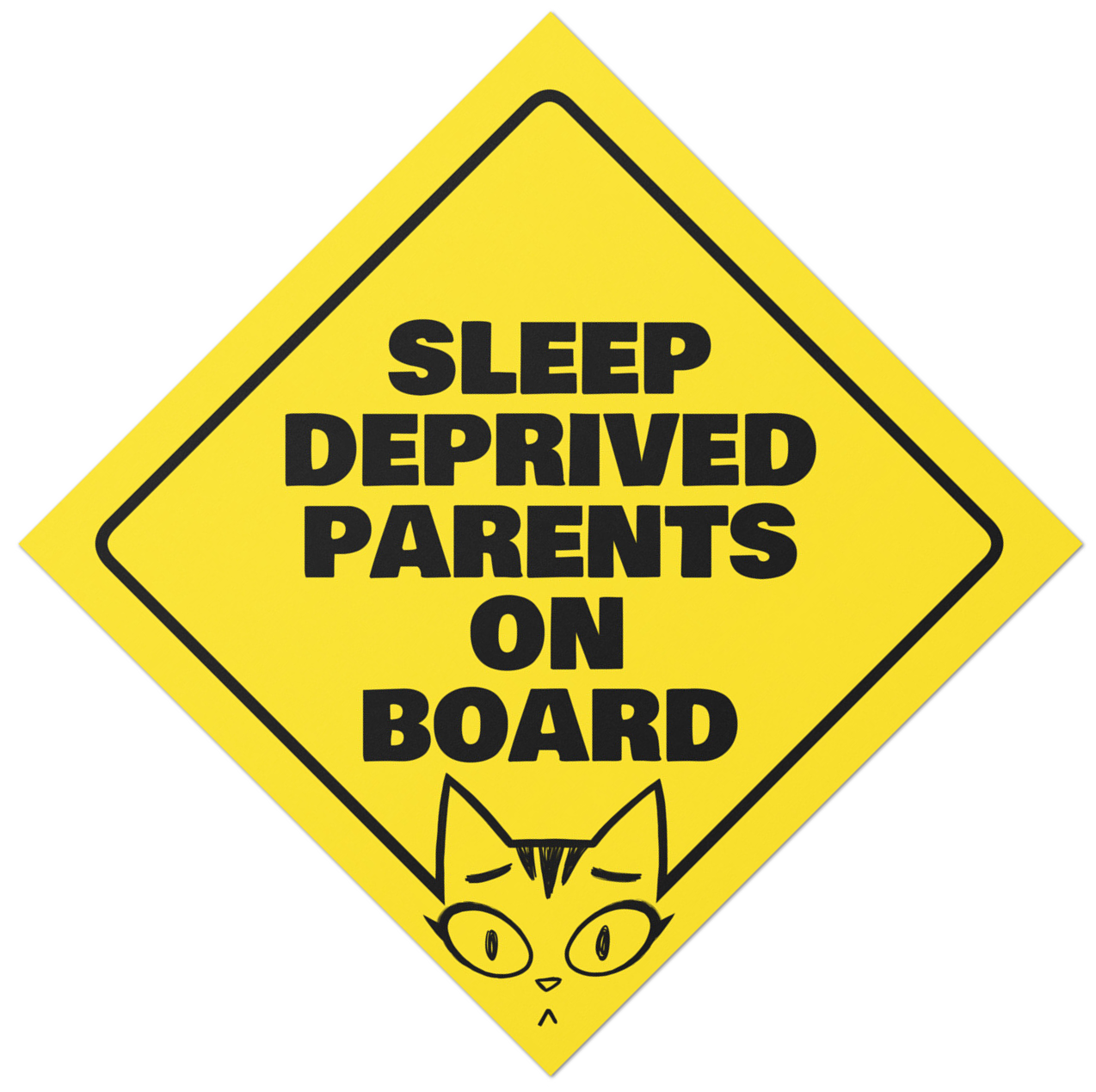 Sleep Deprived Parents on Board Car Magnet