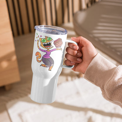 Live Laugh Jellybeans Cake Dancing Fran Travel Mug with handle