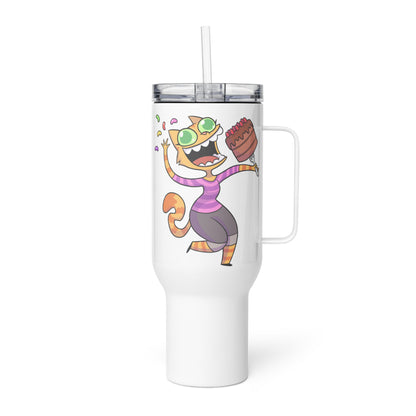 Live Laugh Jellybeans Cake Dancing Fran Travel Mug with handle