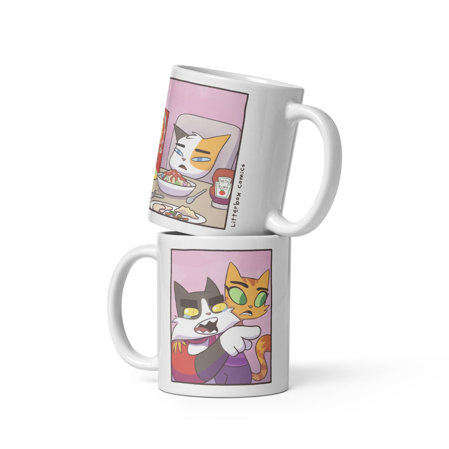 Cat Yelling at Cat Meme Mug
