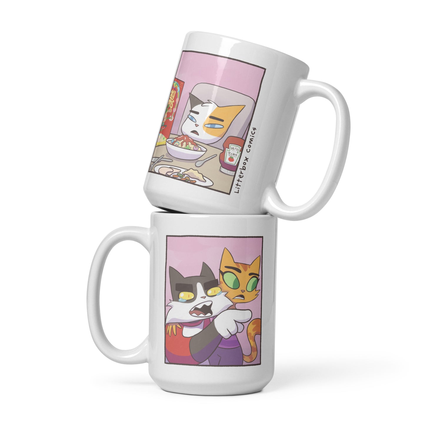 Cat Yelling at Cat Meme Mug