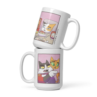 Cat Yelling at Cat Meme Mug