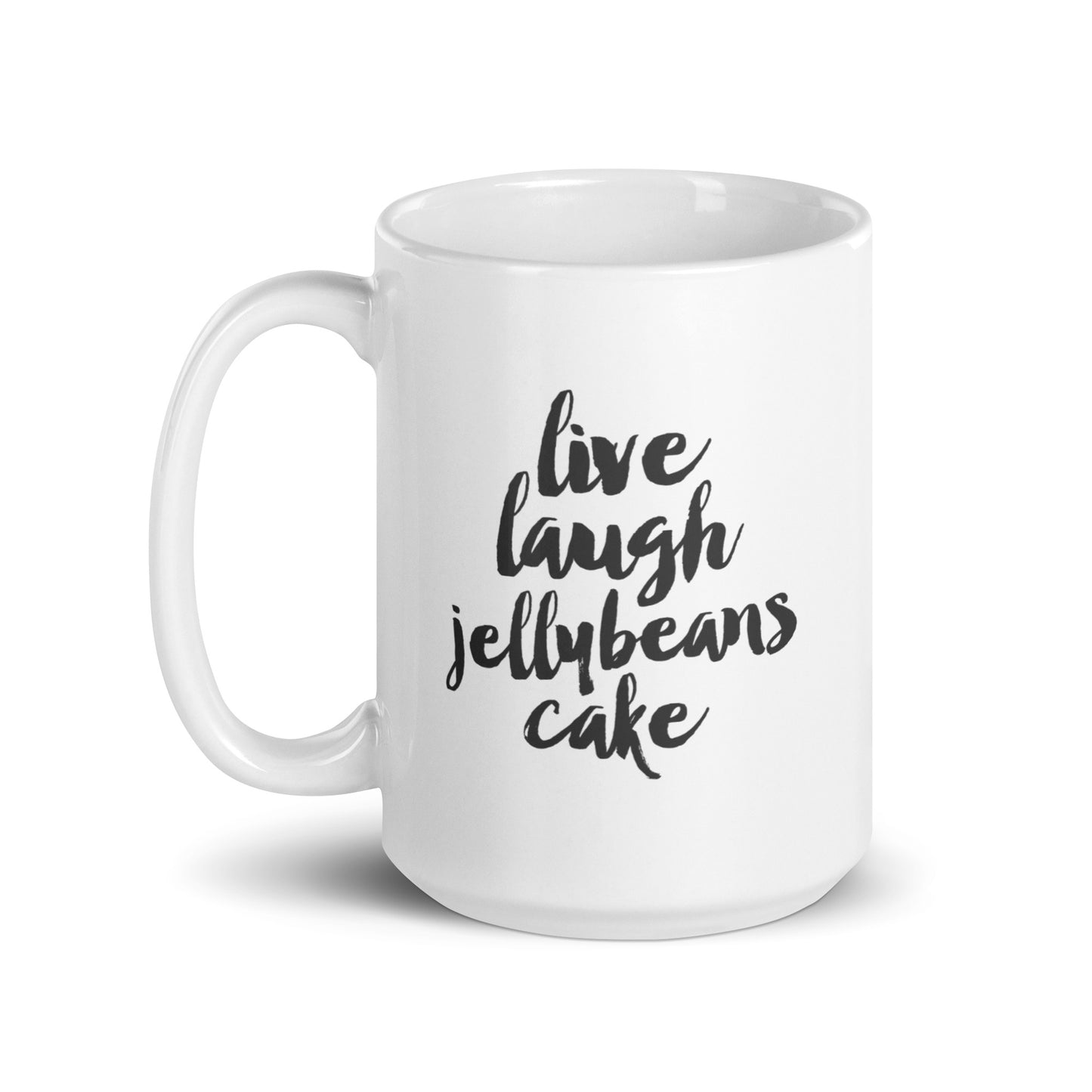 Live Laugh Jellybeans Cake Dancing Fran Mug