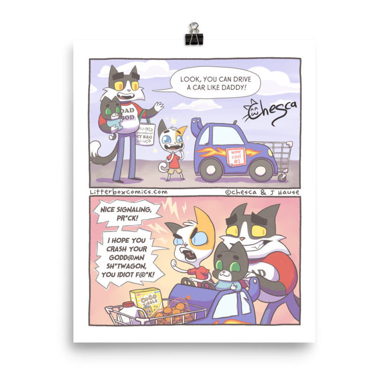 "Copy Cats" Signed Comic Print