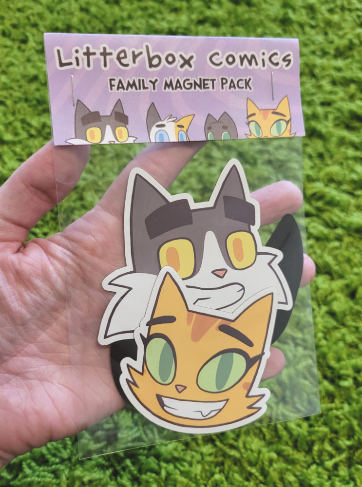 Litterbox Family Magnet Pack