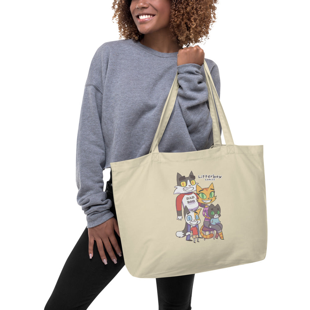 Family Photos (2-Sided) Large Tote Bag