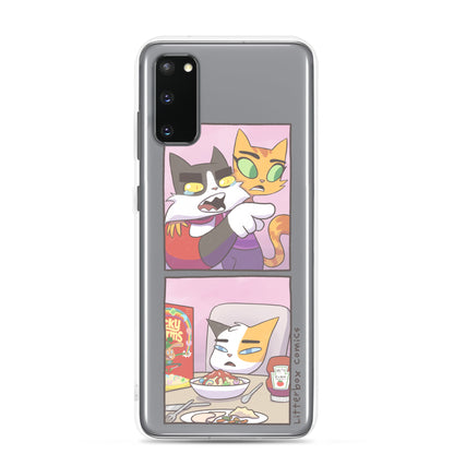 Cat Yelling at Cat Meme Samsung Case