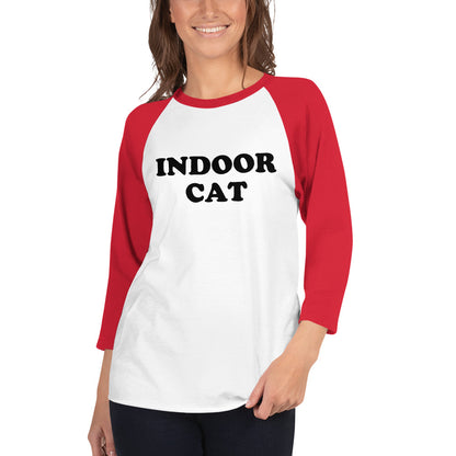 Indoor Cat Raglan T-Shirt