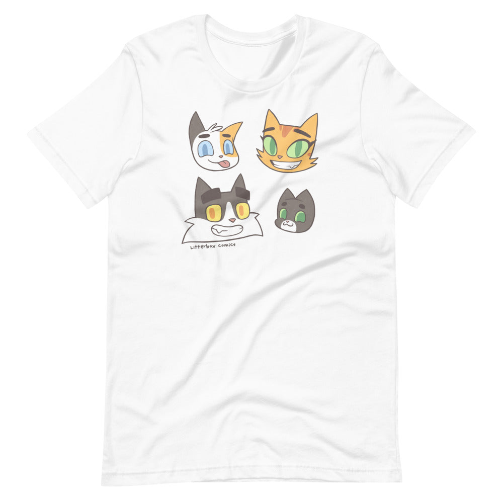 Litterbox Family Heads Unisex T-Shirt