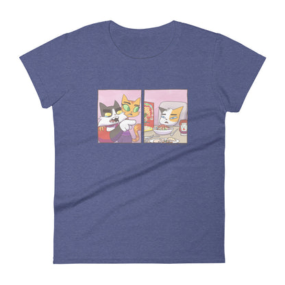 Cat Yelling at Cat Meme Women's T-Shirt