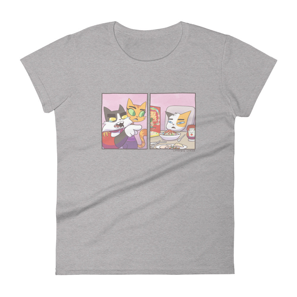 Cat Yelling at Cat Meme Women's T-Shirt