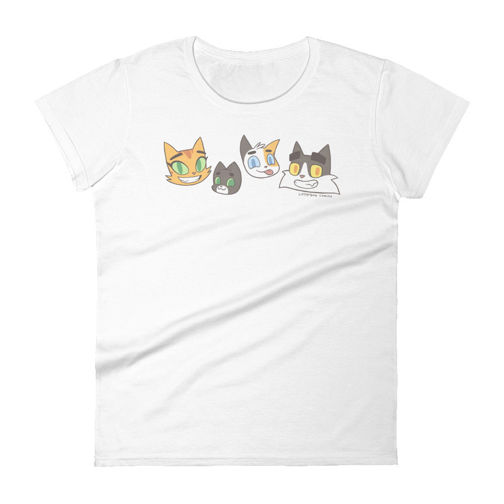 Litterbox Family Heads Women's T-Shirt