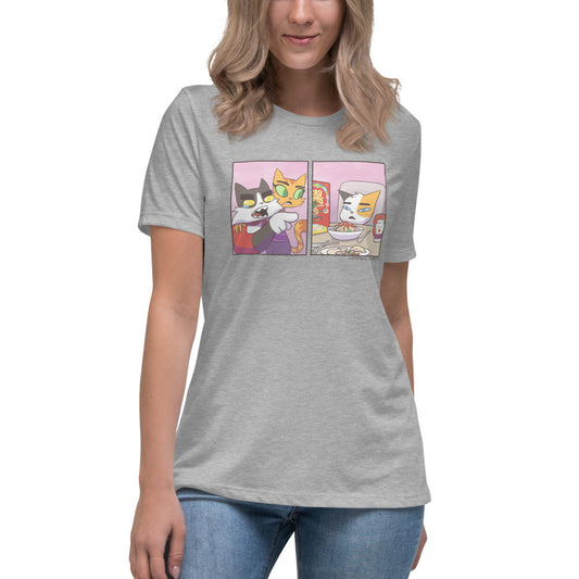 Cat Yelling at Cat Meme Women's Relaxed T-Shirt