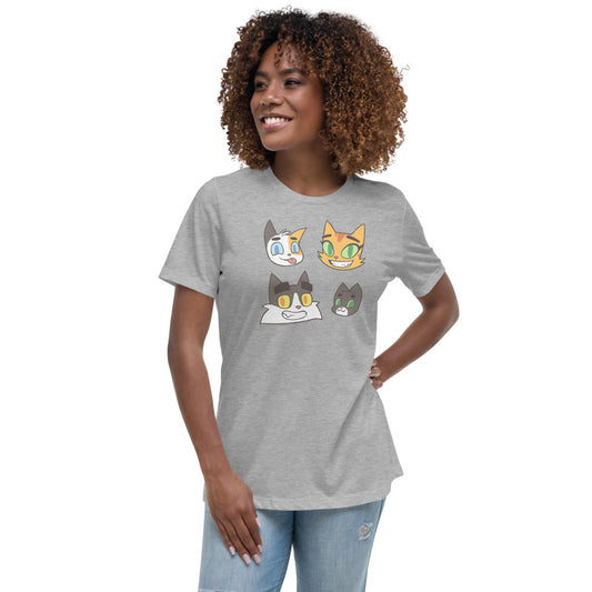 Litterbox Family Heads Women's Relaxed T-Shirt